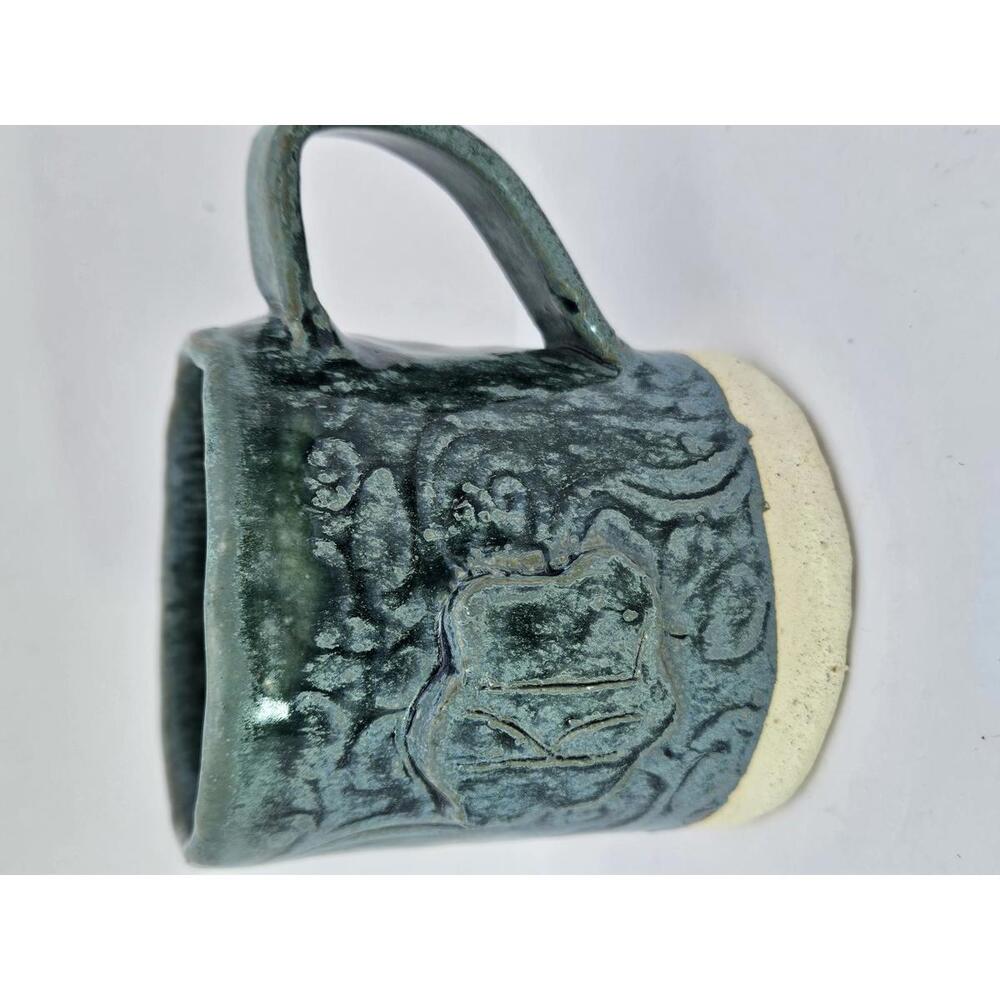 Unique Studio Pottery Mug | "Yo Mama" Message & Incised "KL" Initials